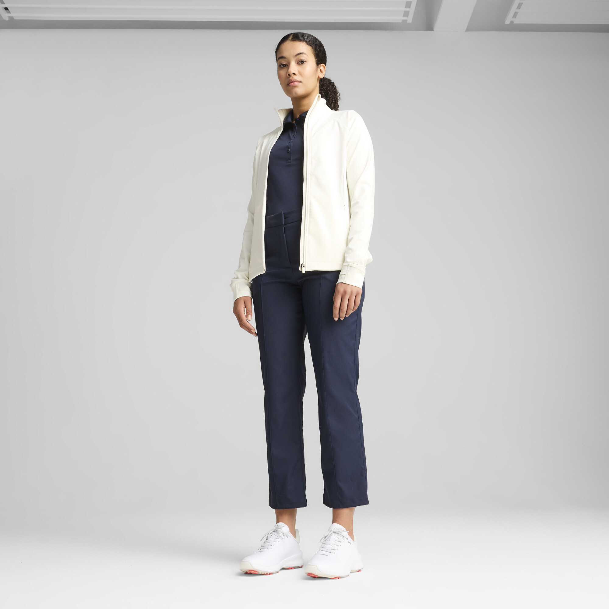 PUMA CLOUDSPUN Tech Zip-Up Power jack voor Dames, Wit, Maat S thumbnail 4