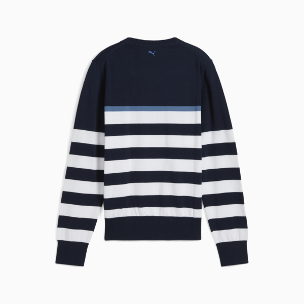Resort Stripe Sweater Women, Deep Navy-White Glow, large-ZAF