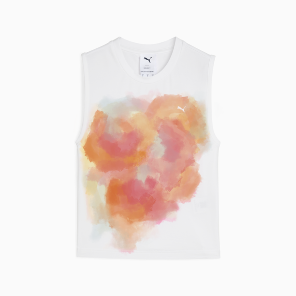 Playera sin mangas estampada YONA para mujer, PUMA White, large-MEX