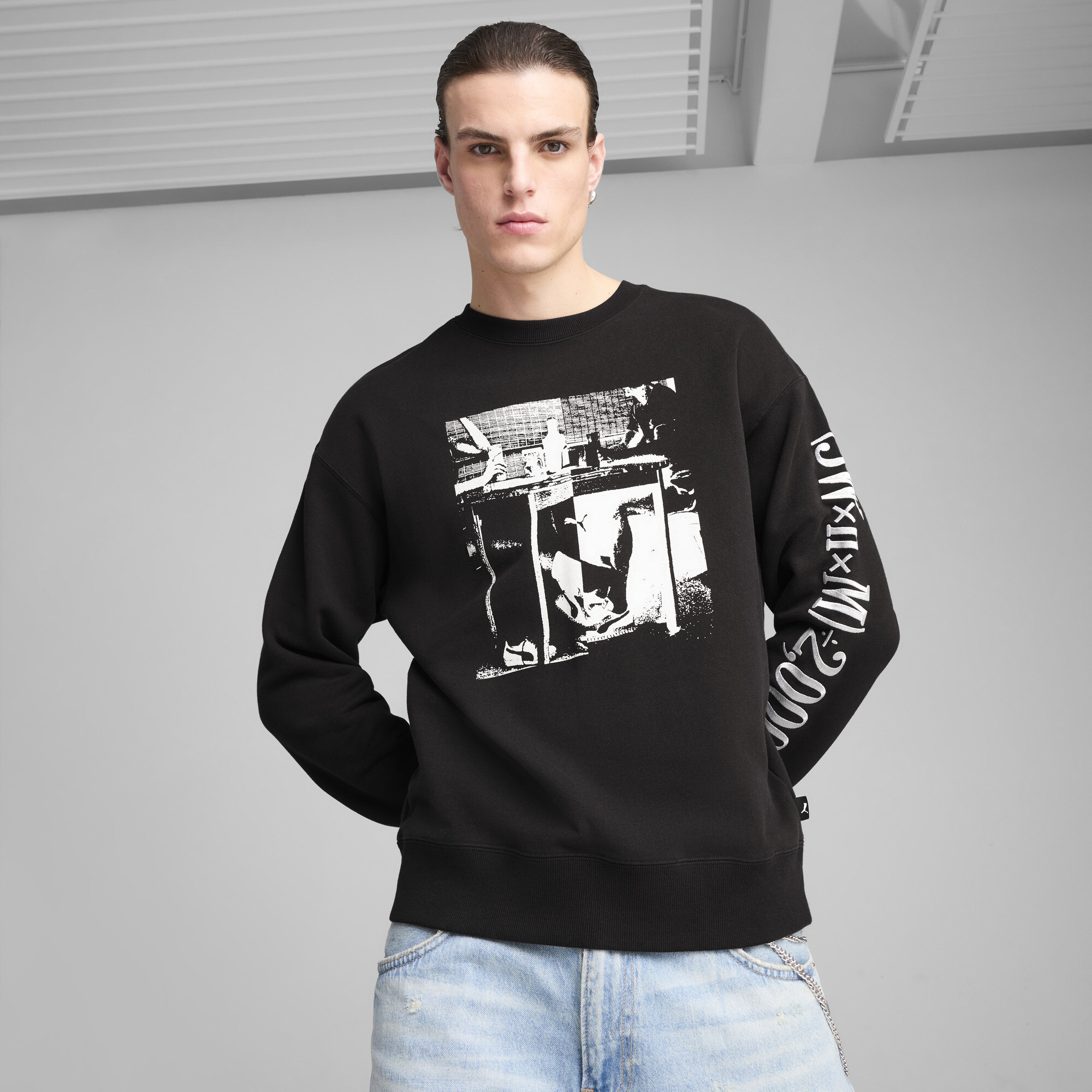 Puma GRAPHICS Formula Crewneck Herren | Mit Print | Black | Größe: XXL