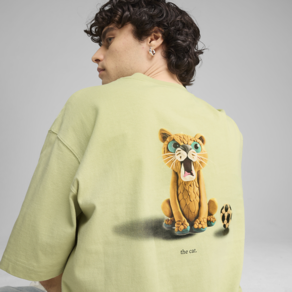 GRAPHICS The PUMA Cat Tee Men, Pistachio Green, large-ZAF
