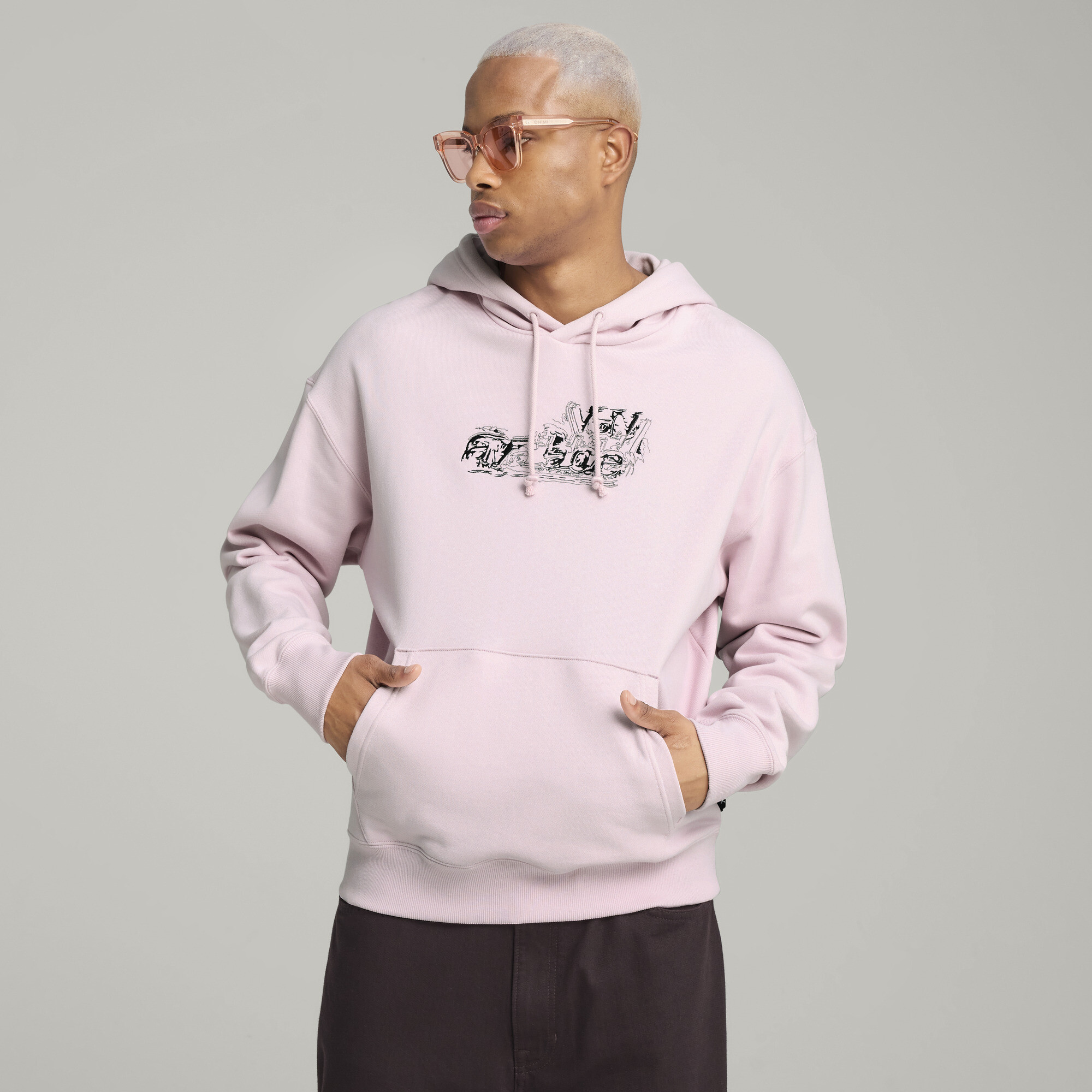 Puma x CHARLOTTE ROHDE Hoodie Herren | Mit Print | Rose Mauve | Größe: XXL