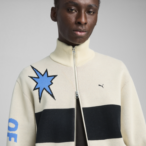 SPECIAL ITEMS Knit Moto Jacket Men, Alpine Snow, large-ZAF