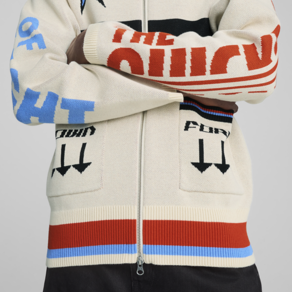 SPECIAL ITEMS Knit Moto Jacket Men, Alpine Snow, large-ZAF