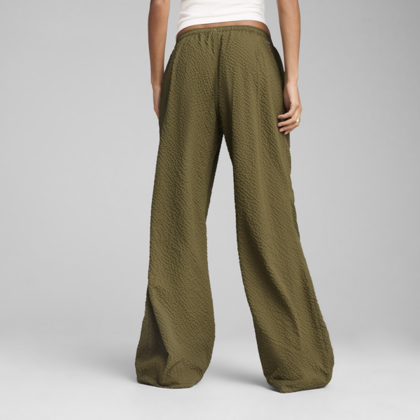 Pantalones YONA Cloqué para mujer, Olive Drab, large-ARG