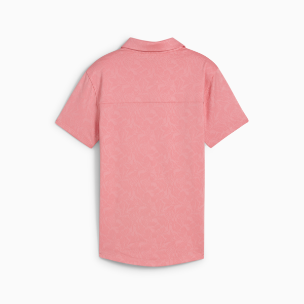 MATTR Lianas Jacquard Short Sleeve Polo Women, Peach Frost, large-ZAF