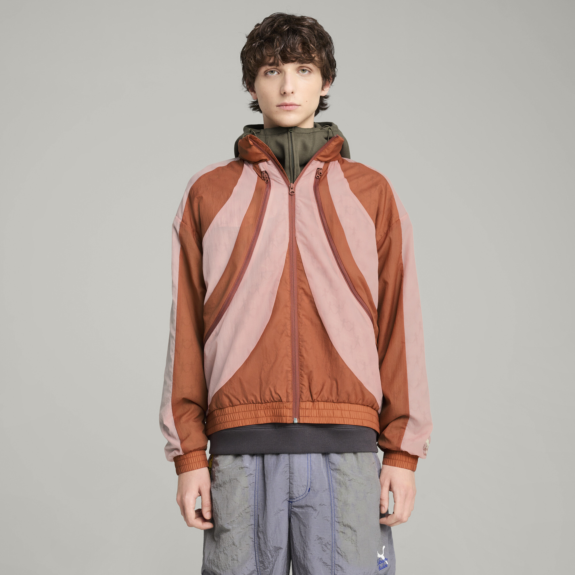 Puma X Kidsuper Men's Windbreaker Jacket In Pink