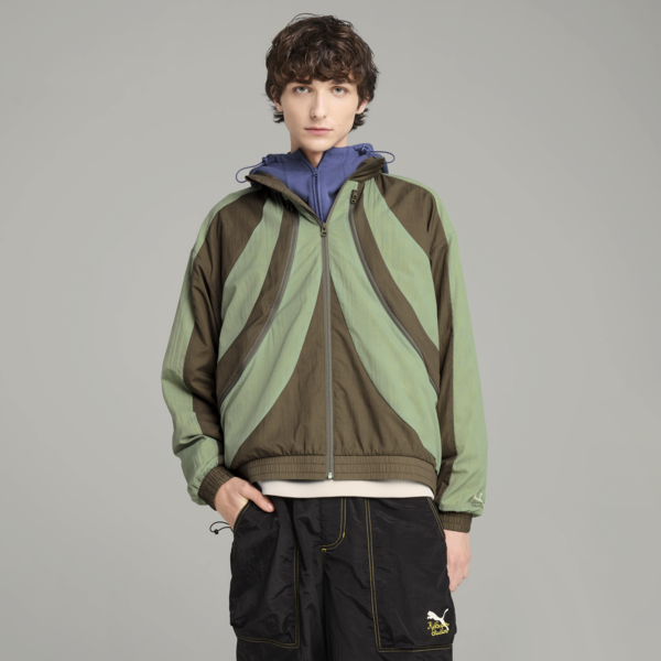 PUMA x KIDSUPER Windbreaker Men, Dusty Green, large-MEX