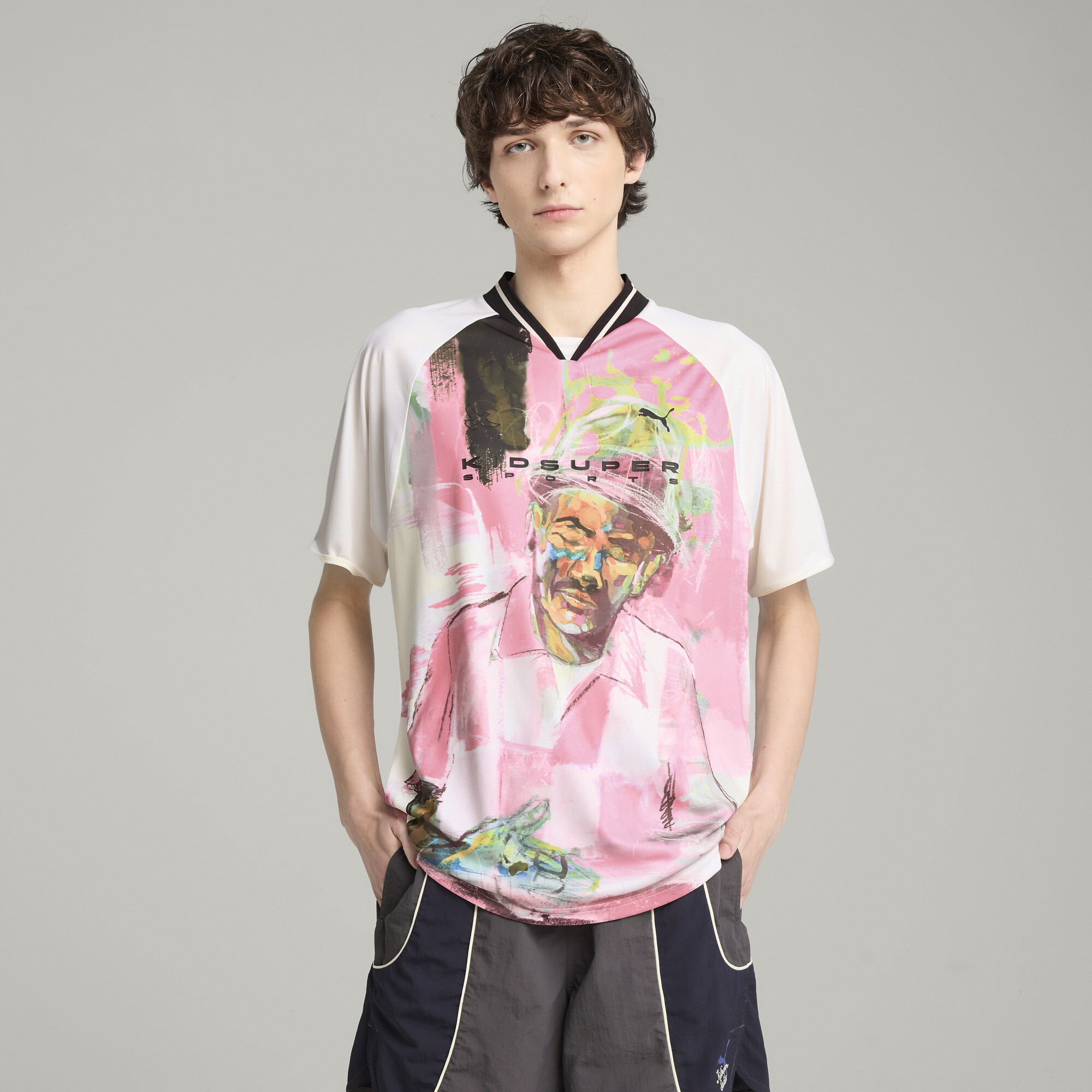 Puma Kidsuper Studios Printed Jersey T-shirt In White