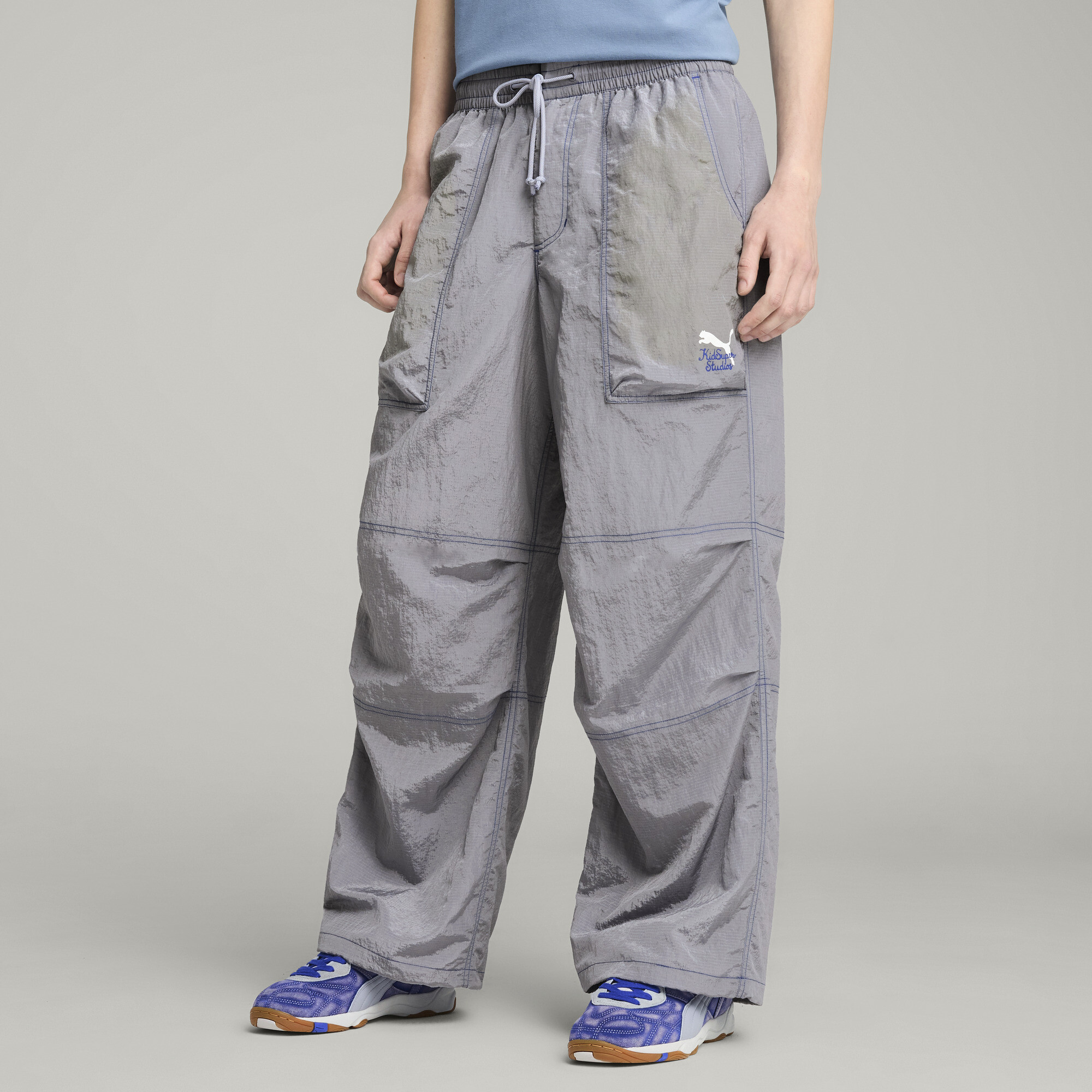 Puma x KIDSUPER Hose Herren | Mit Print | Gray Fog | Größe: XS