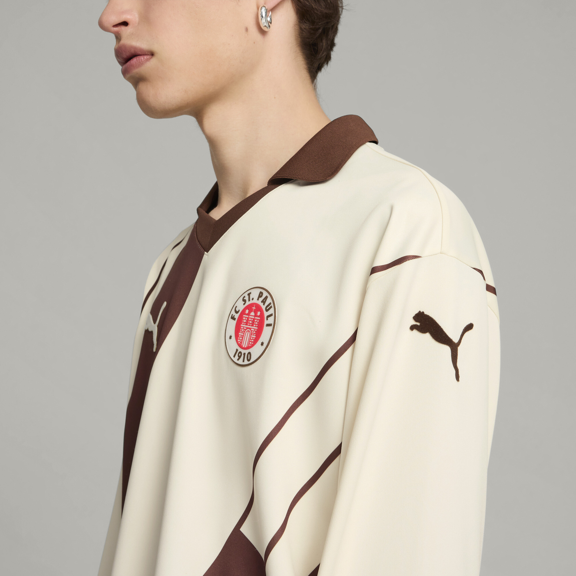 Puma X FC ST. PAULI Jersey Unisex, Beige, Size S, Clothing