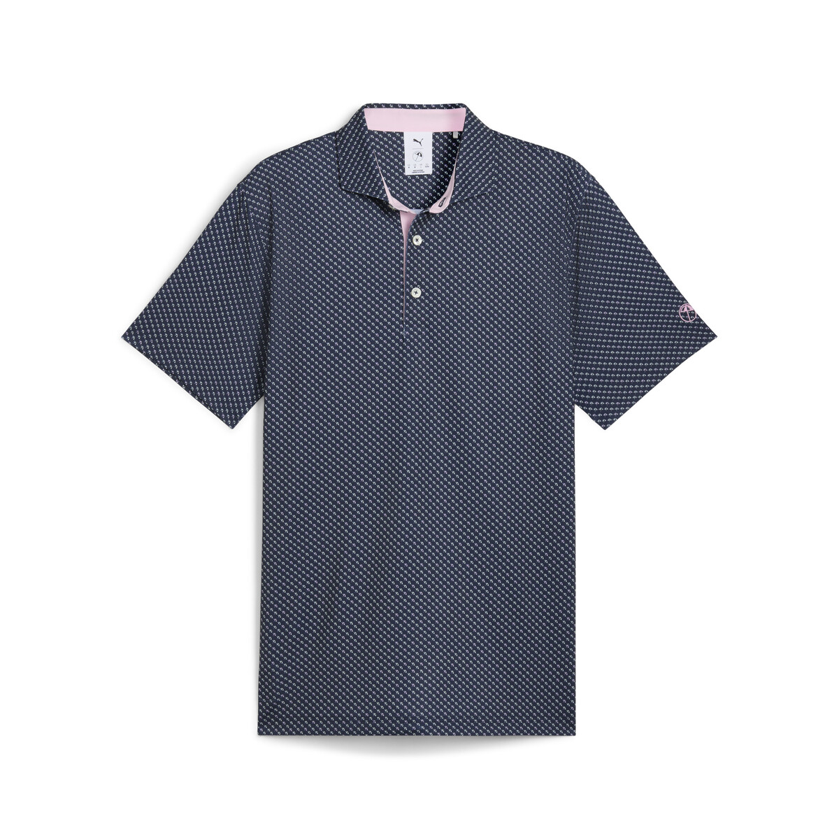 PUMA x ARNOLD PALMER Micro Umbrellas Golf Polo Men in Deep Navy/Warm White, Medium