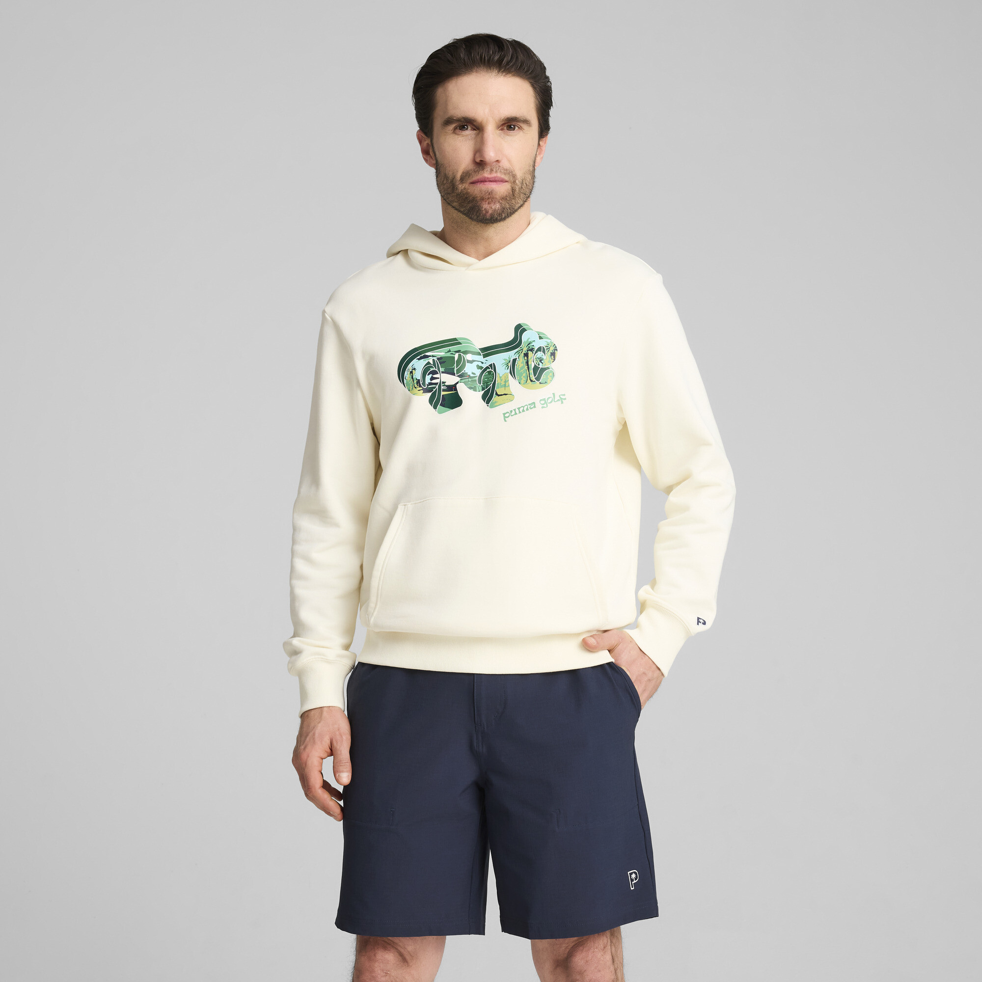 Puma x PALM TREE CREW Golf Hoodie Herren | Mit Plain | Warm White | Größe: XXL