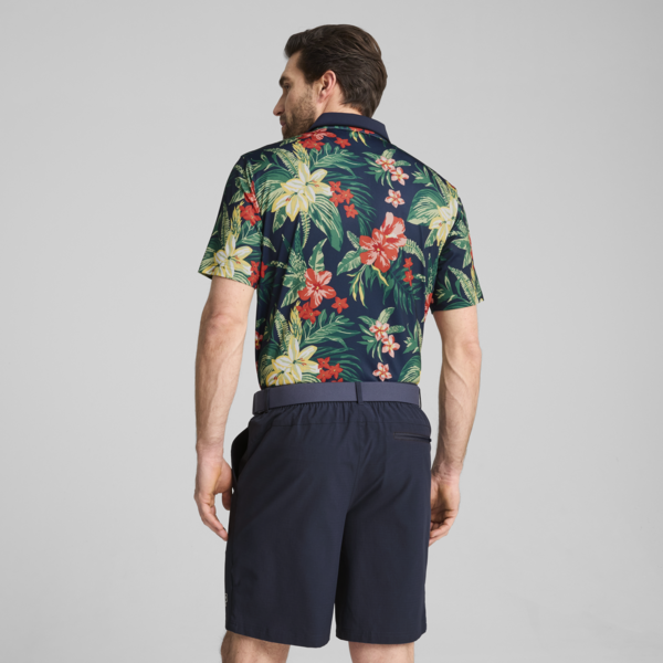 PUMA x PALM TREE CREW Floral Polo Men, Deep Navy, large-ZAF