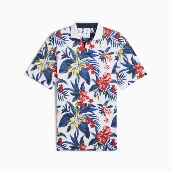 PUMA x PALM TREE CREW Floral Polo Men, White Glow, large-ZAF