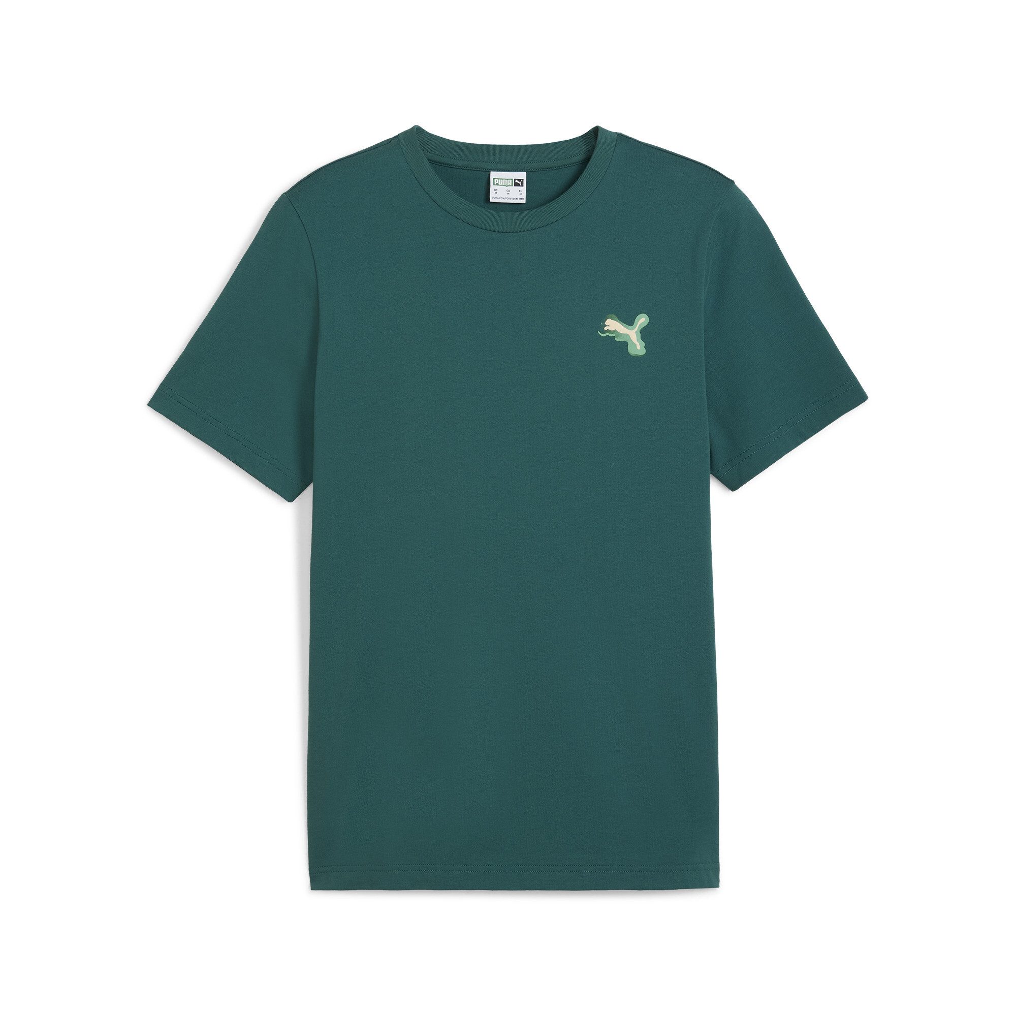 Puma CLASSICS Brand Love T-Shirt Herren | Mit Print | Cold Green | Größe: XS