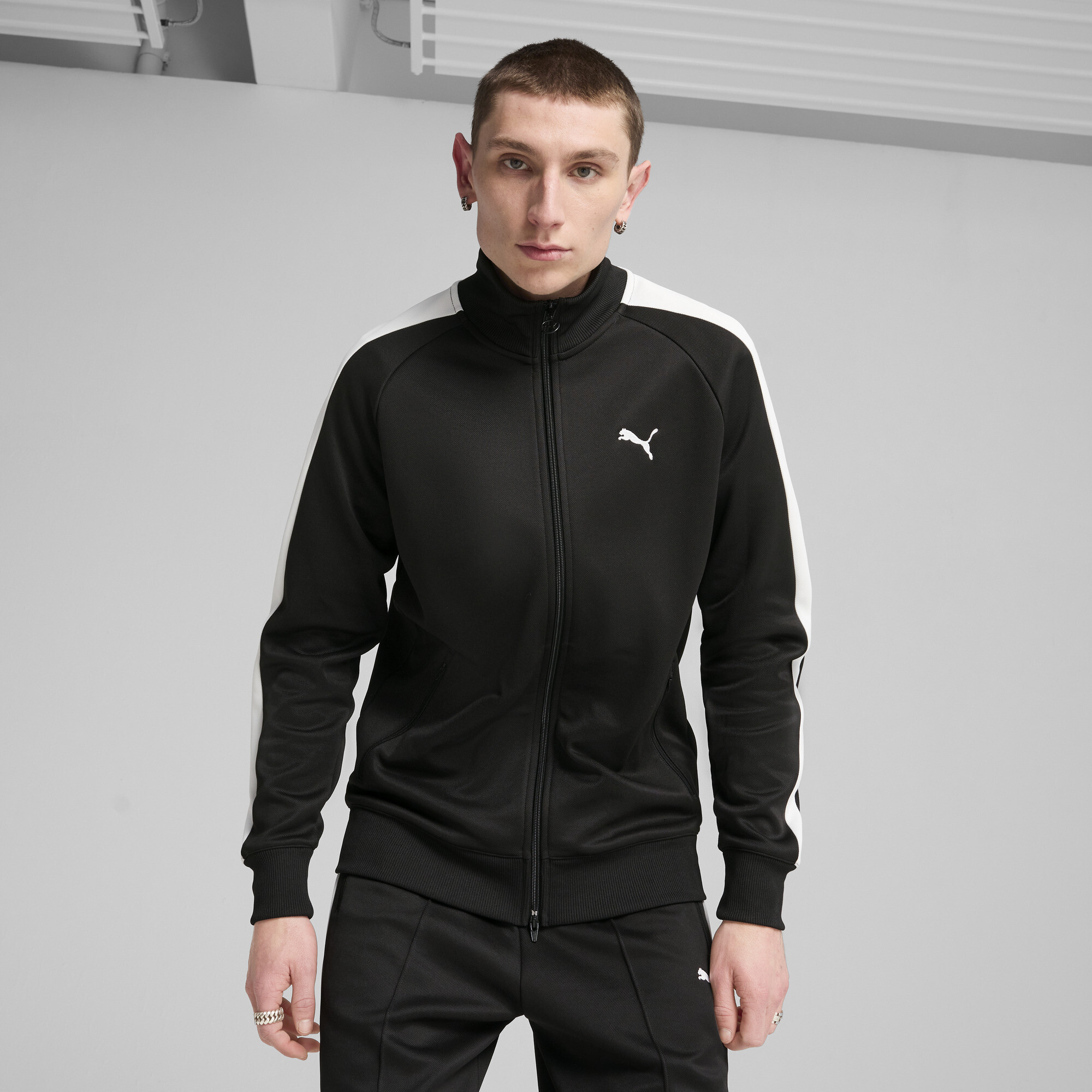 Puma T7 ALWAYS ON Trainingsjacke Herren | Mit Plain | Black | Größe: M