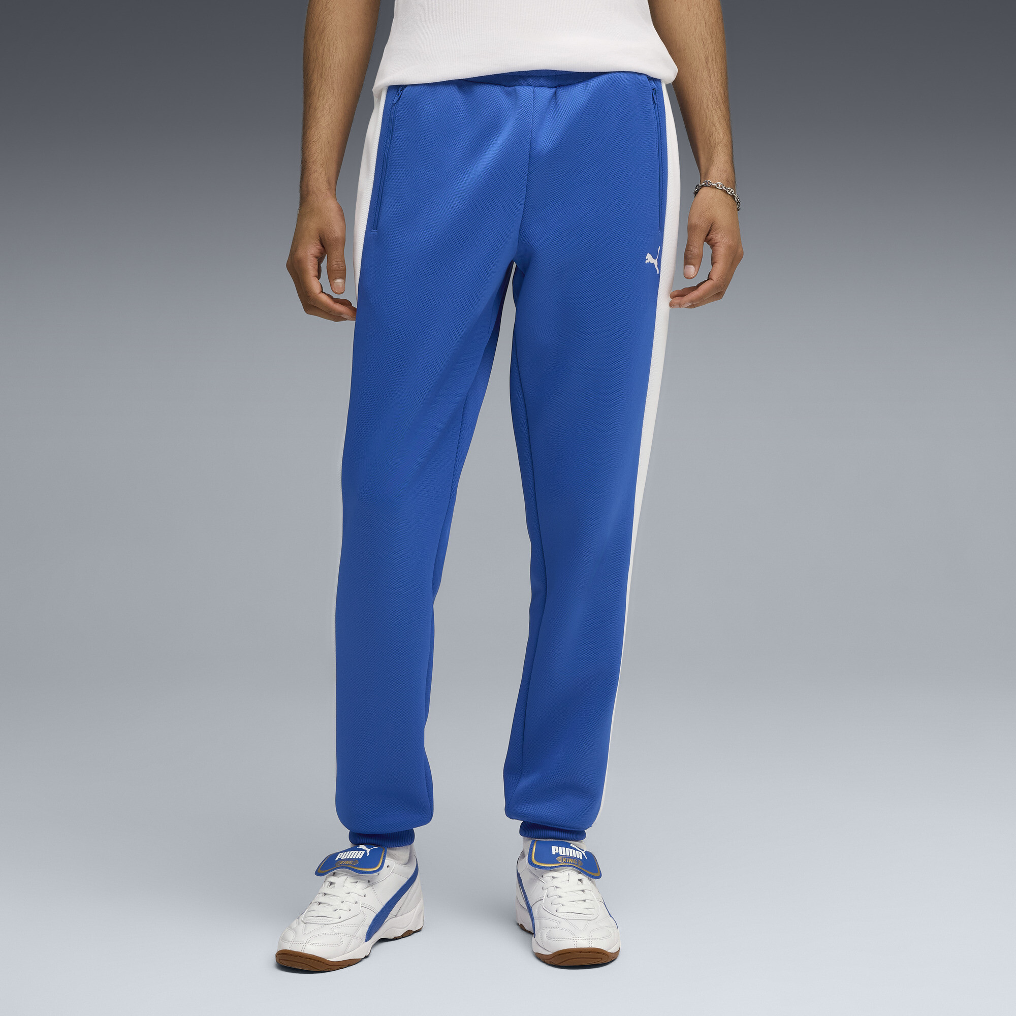 PUMA T7 Men's Track Pants in Blue, Size L