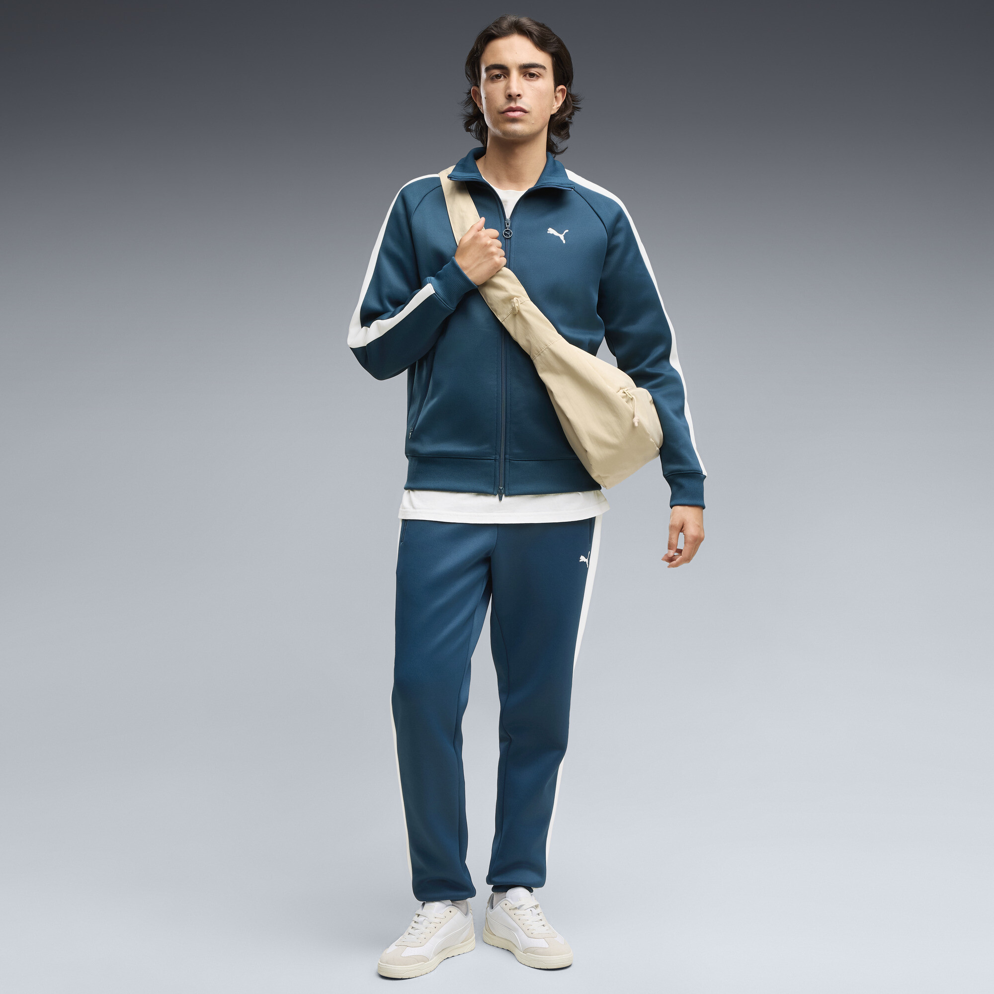 PUMA T7 Men's Track Pants in Blue, Size M