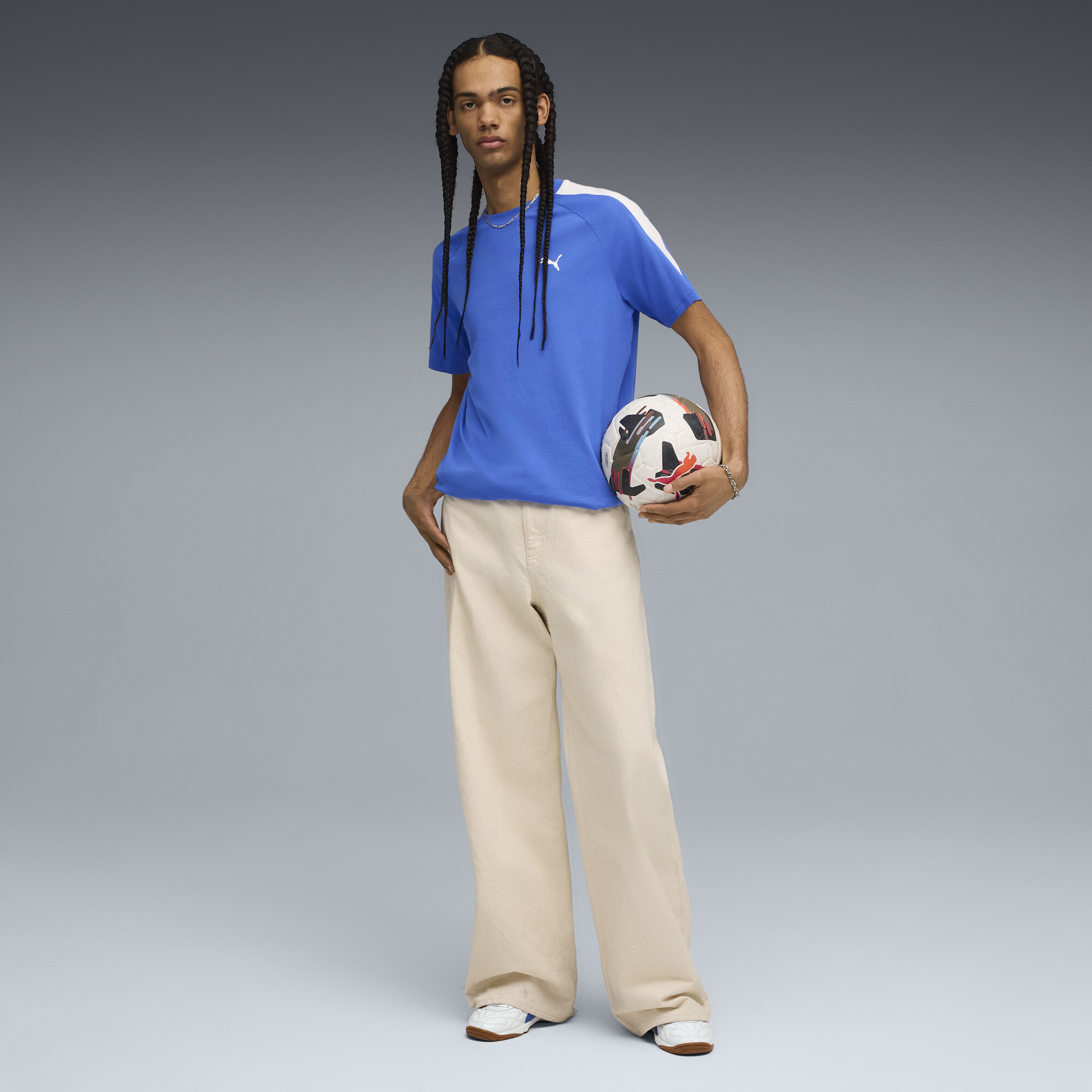 PUMA T7 T-shirt voor Heren, Blauw, Maat L thumbnail 4