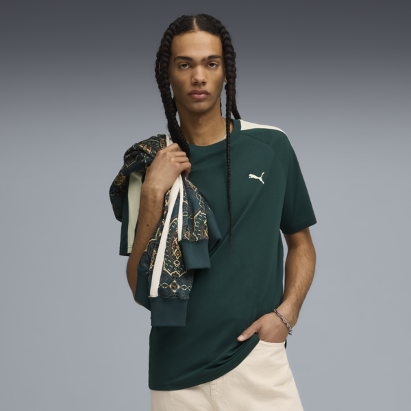 T7 Tee Men, Green Terrain-Alpine snow, large-ZAF