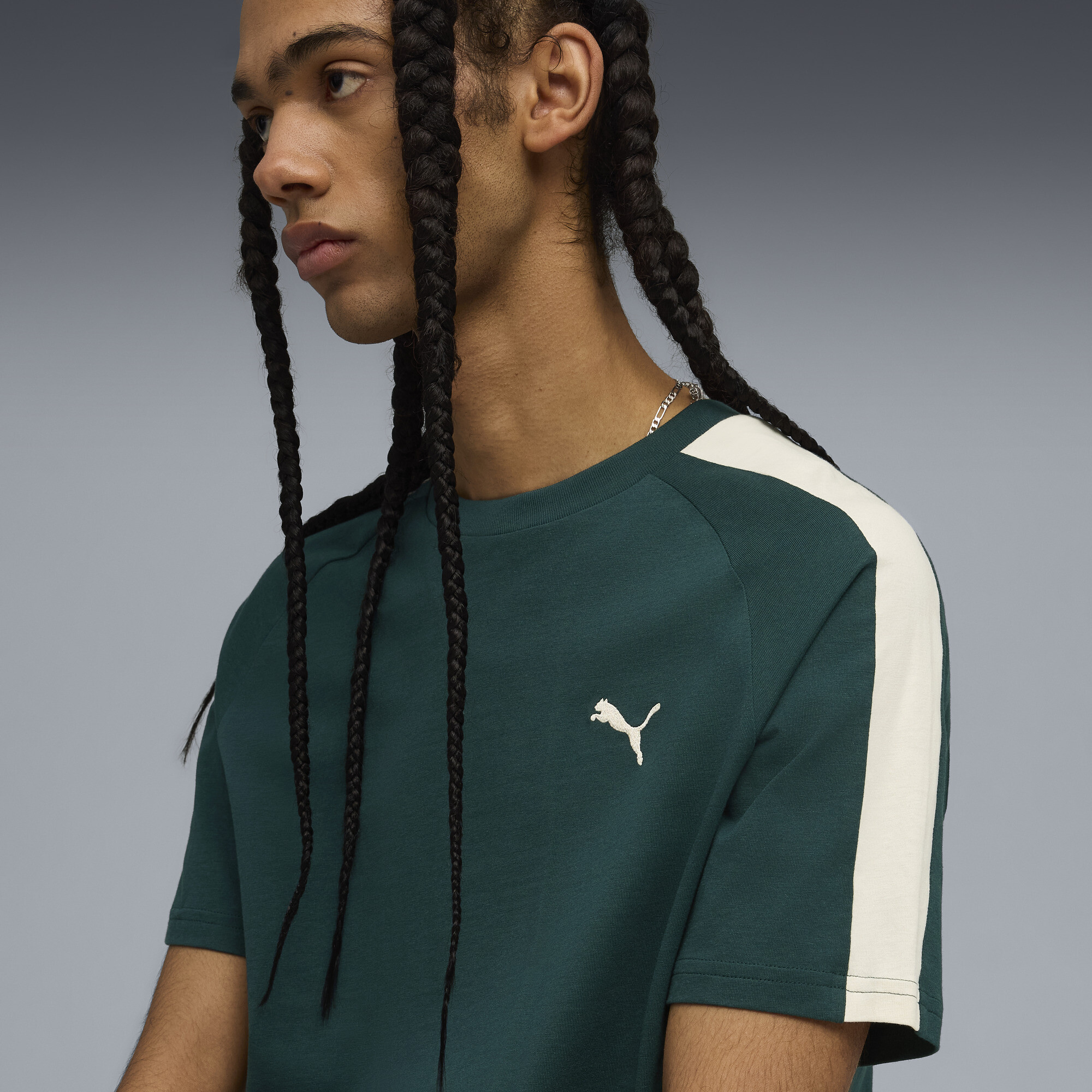 PUMA T7 T-shirt voor Heren, Groen, Maat L thumbnail 7