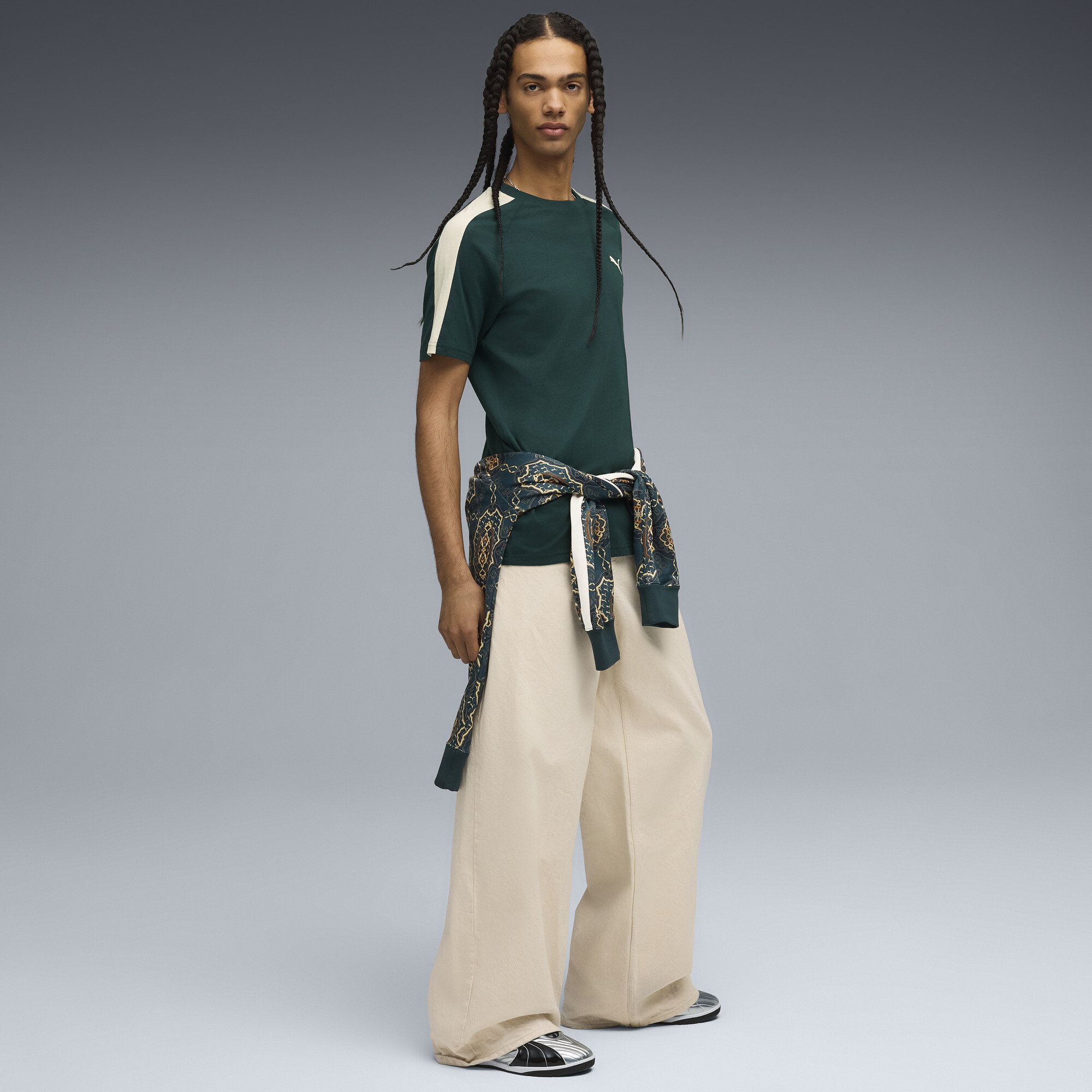 PUMA T7 T-shirt voor Heren, Groen, Maat L thumbnail 6