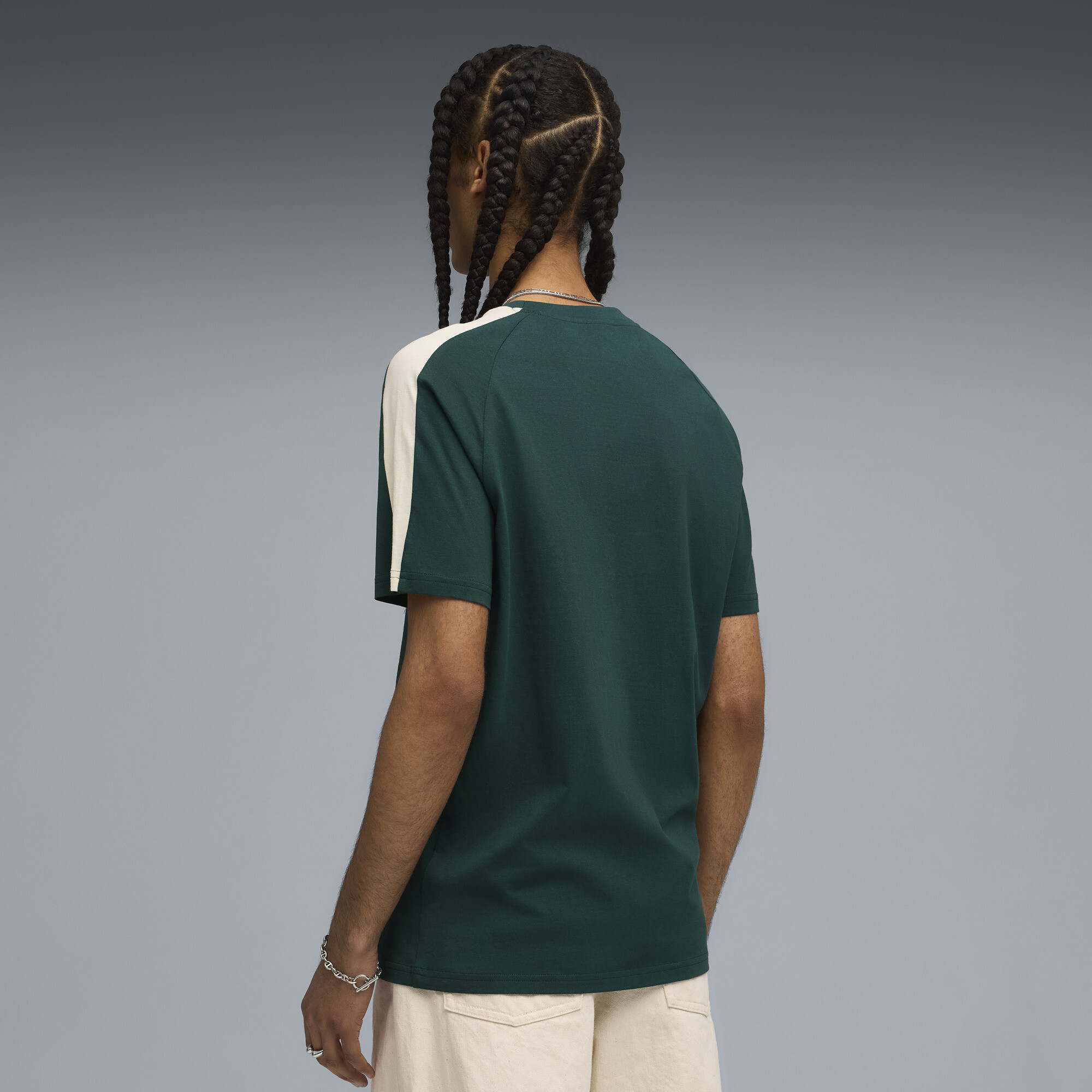 PUMA T7 T-shirt voor Heren, Groen, Maat L thumbnail 5