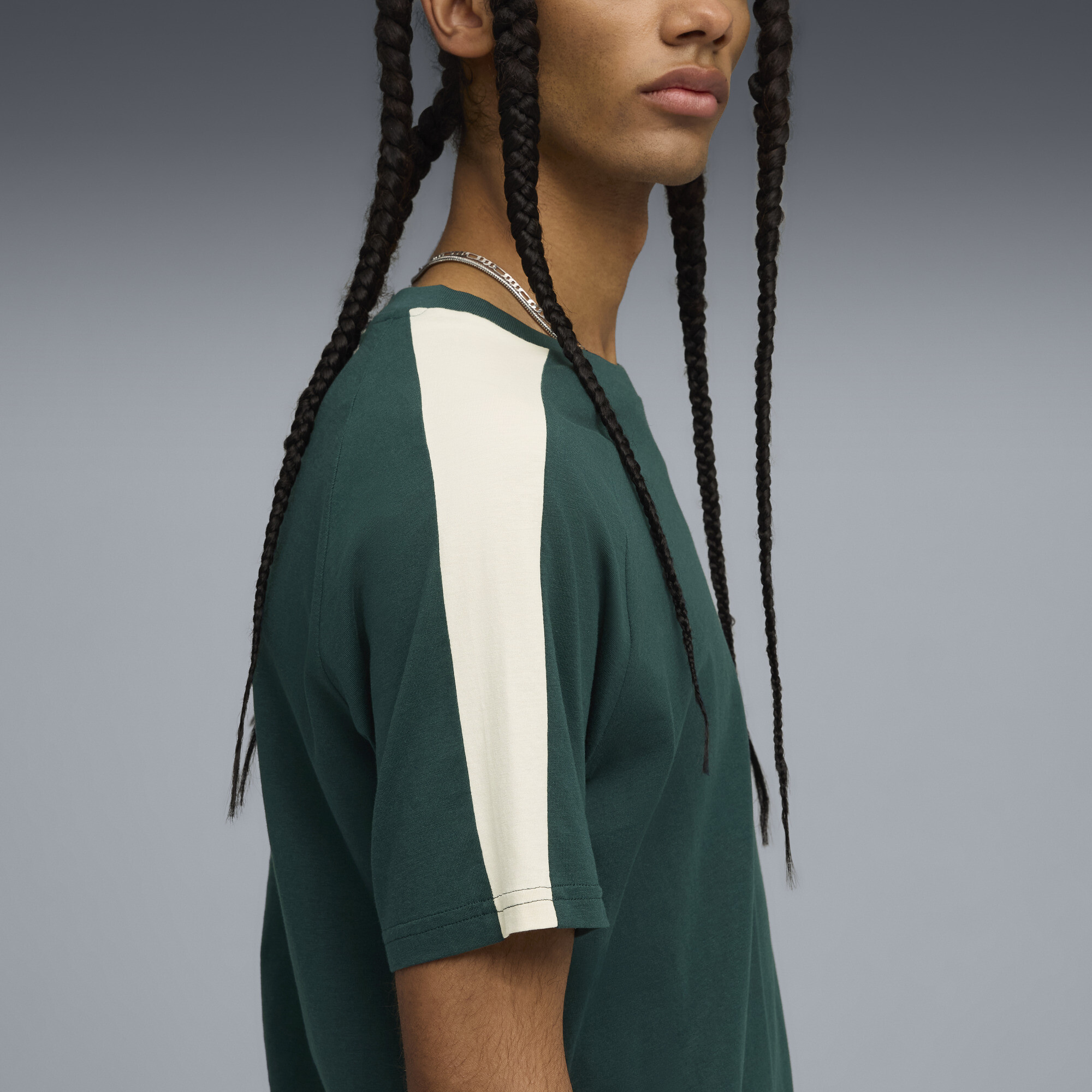 PUMA T7 T-shirt voor Heren, Groen, Maat L thumbnail 4