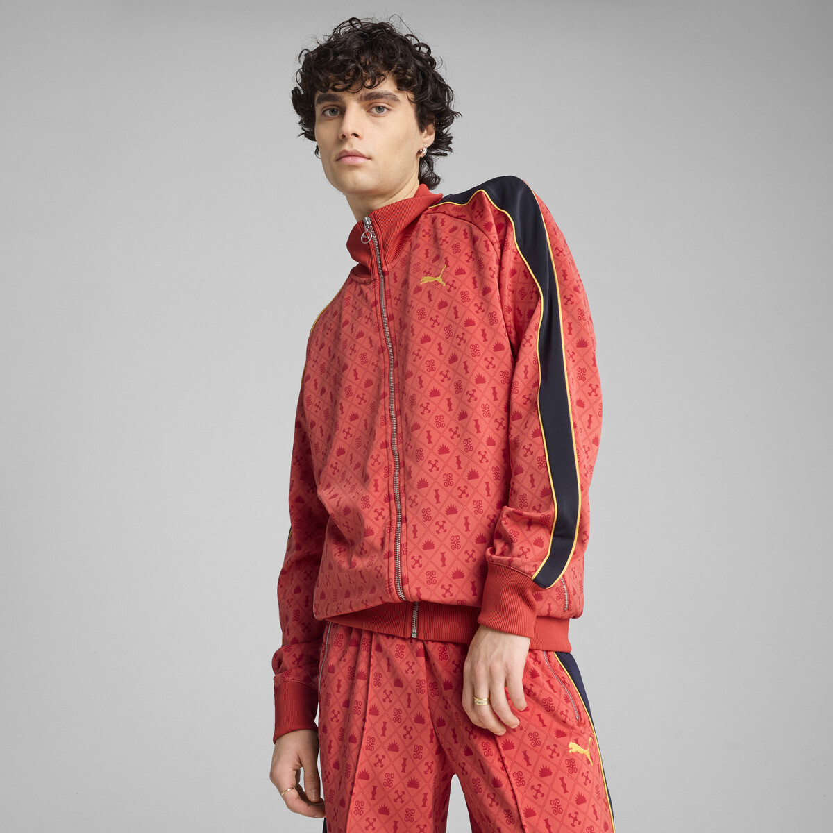 Road to Unity T7 Track Jacket Men in Red Fire/Aop by PUMA, XS