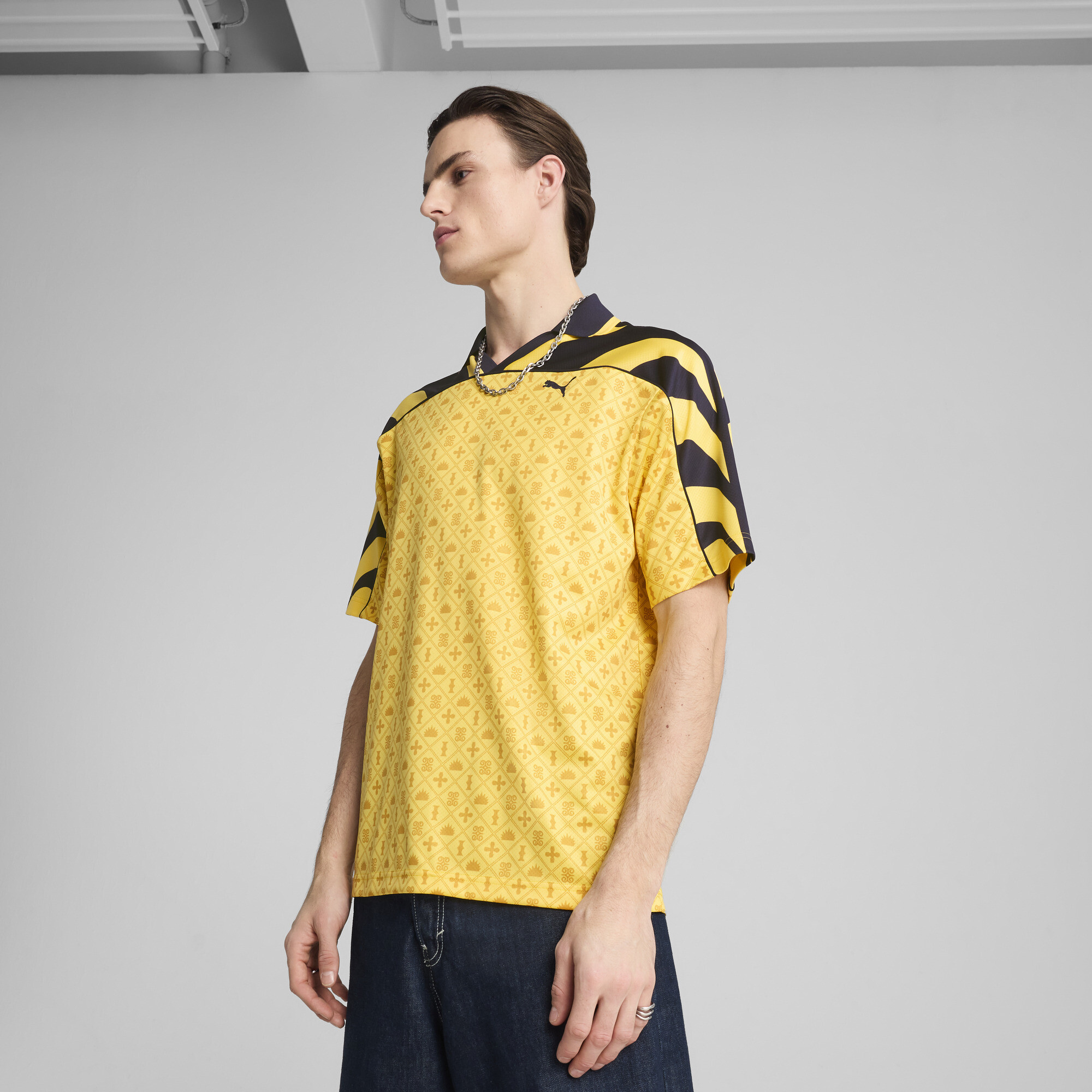 Puma Road To Unity Relaxed Graphic Fußballtrikot | Mit Colorful | Sunny Yellow | Größe: L