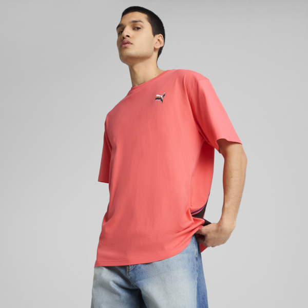 EQUAL LOVE CONFEDERATION Relaxed Graphic Tee, Peach Frost, large-MEX