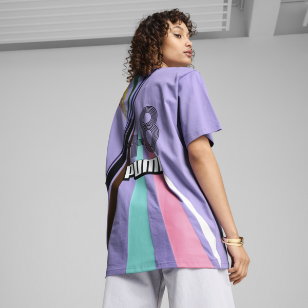 EQUAL LOVE CONFEDERATION Relaxed Graphic Tee, Lavender Alert, large-MEX