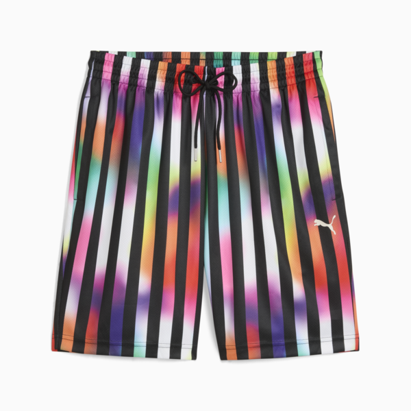EQUAL LOVE CONFEDERATION Shorts 7" Unisex, PUMA Black-AOP, large-MEX