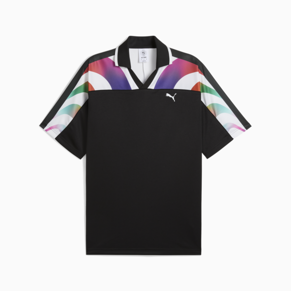 EQUAL LOVE CONFEDERATION Football Jersey Unisex, PUMA Black-AOP, large-ZAF