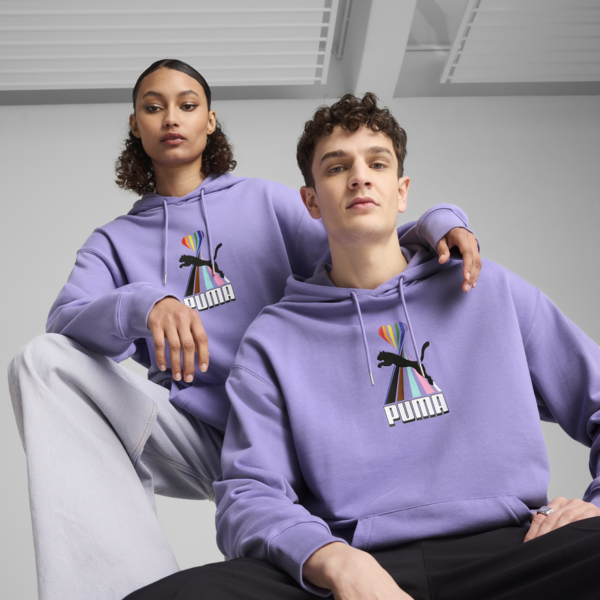 EQUAL LOVE CONFEDERATION Graphic Hoodie Unisex, Lavender Alert, large-MEX