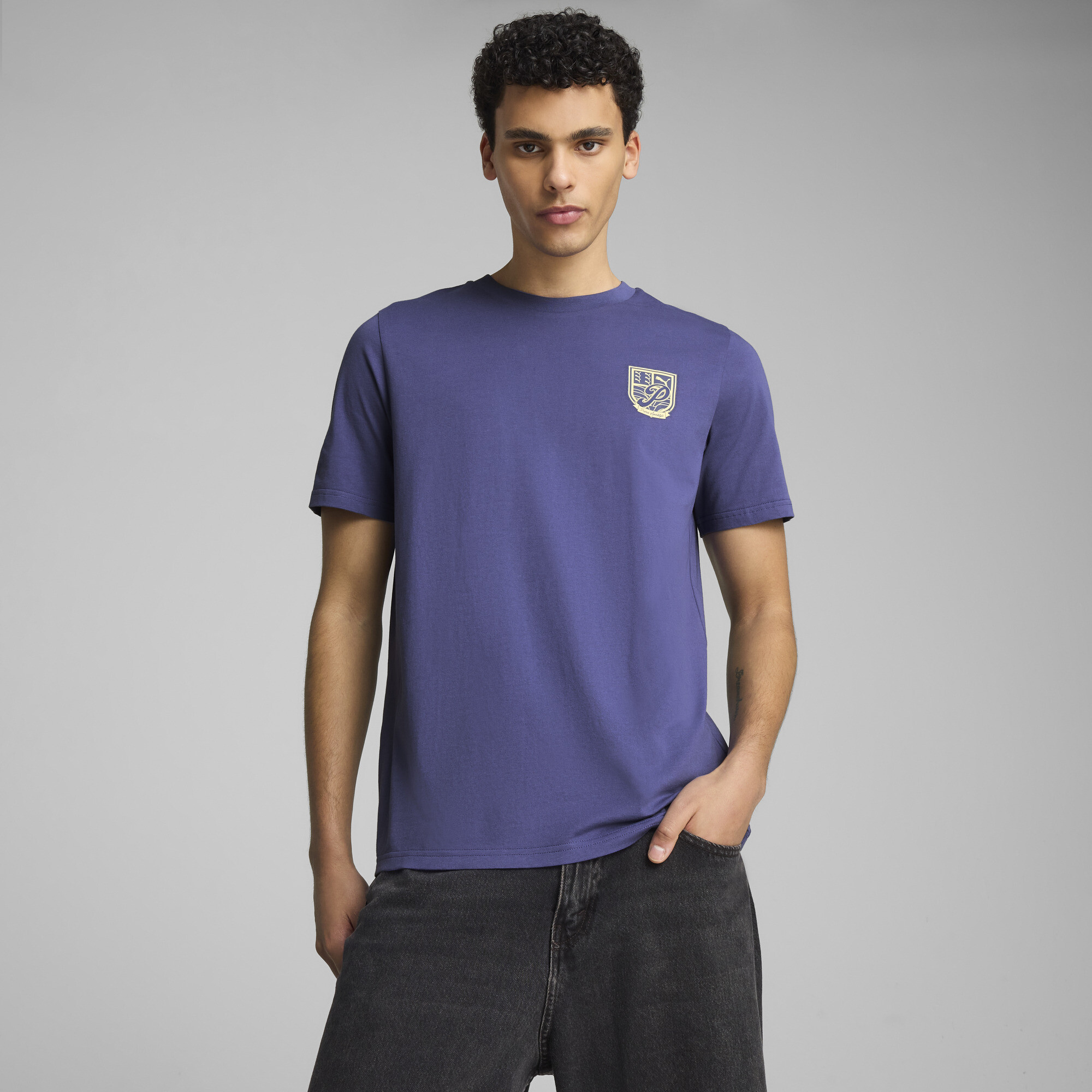 SPORTS LEGACY Erkek Grafik Tişört | Mavi | Puma | Sku: 629628_46