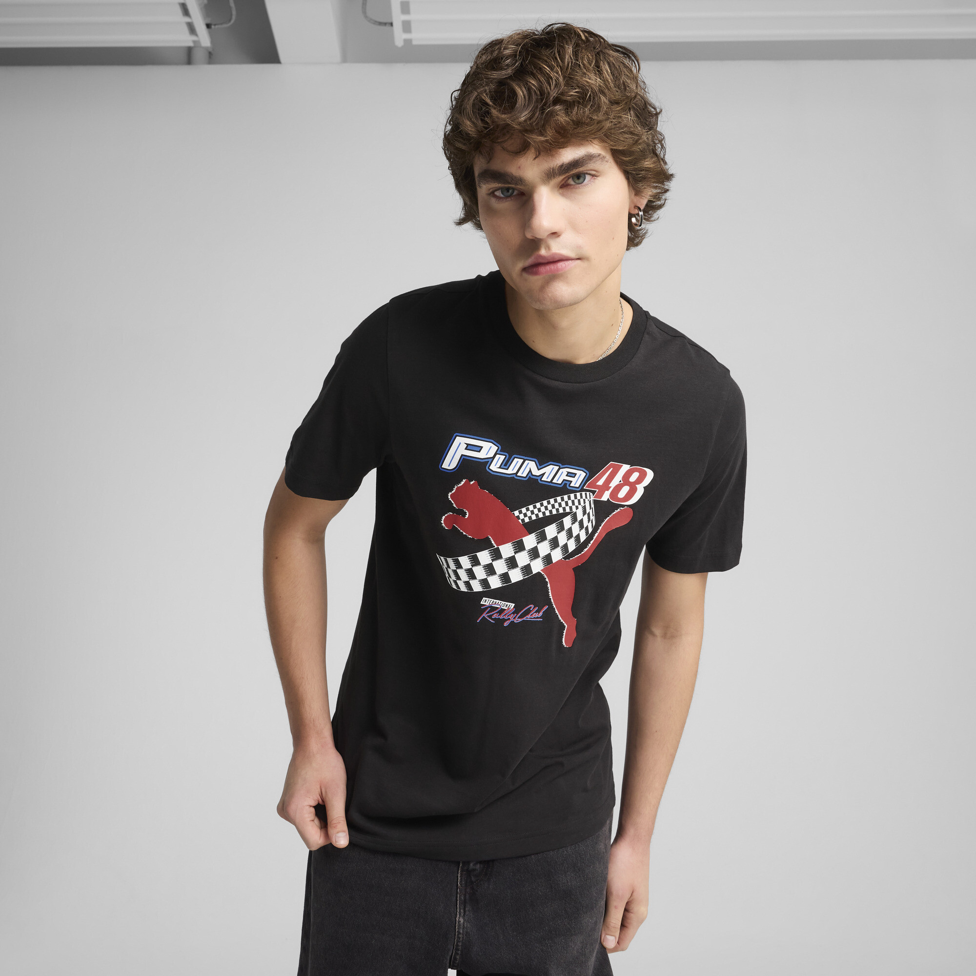 GRAPHICS Puma Moto T-Shirt Herren | Mit Print | Black | Größe: XL