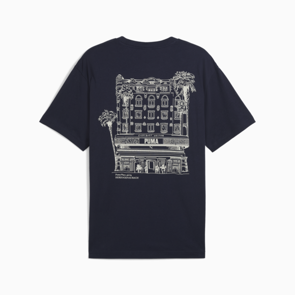 Remera holgada Graphics PUMA Hotel para hombre, New Navy, large-ARG