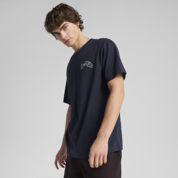 Remera holgada Graphics PUMA Hotel para hombre, New Navy, large-ARG