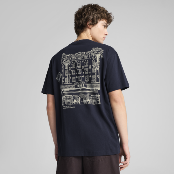 Remera holgada Graphics PUMA Hotel para hombre, New Navy, large-ARG