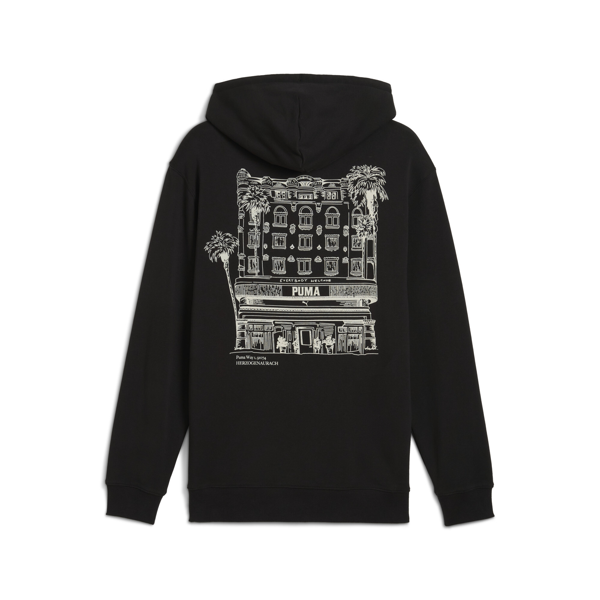 GRAPHICS PUMA Hotel hoodie voor Heren, Zwart