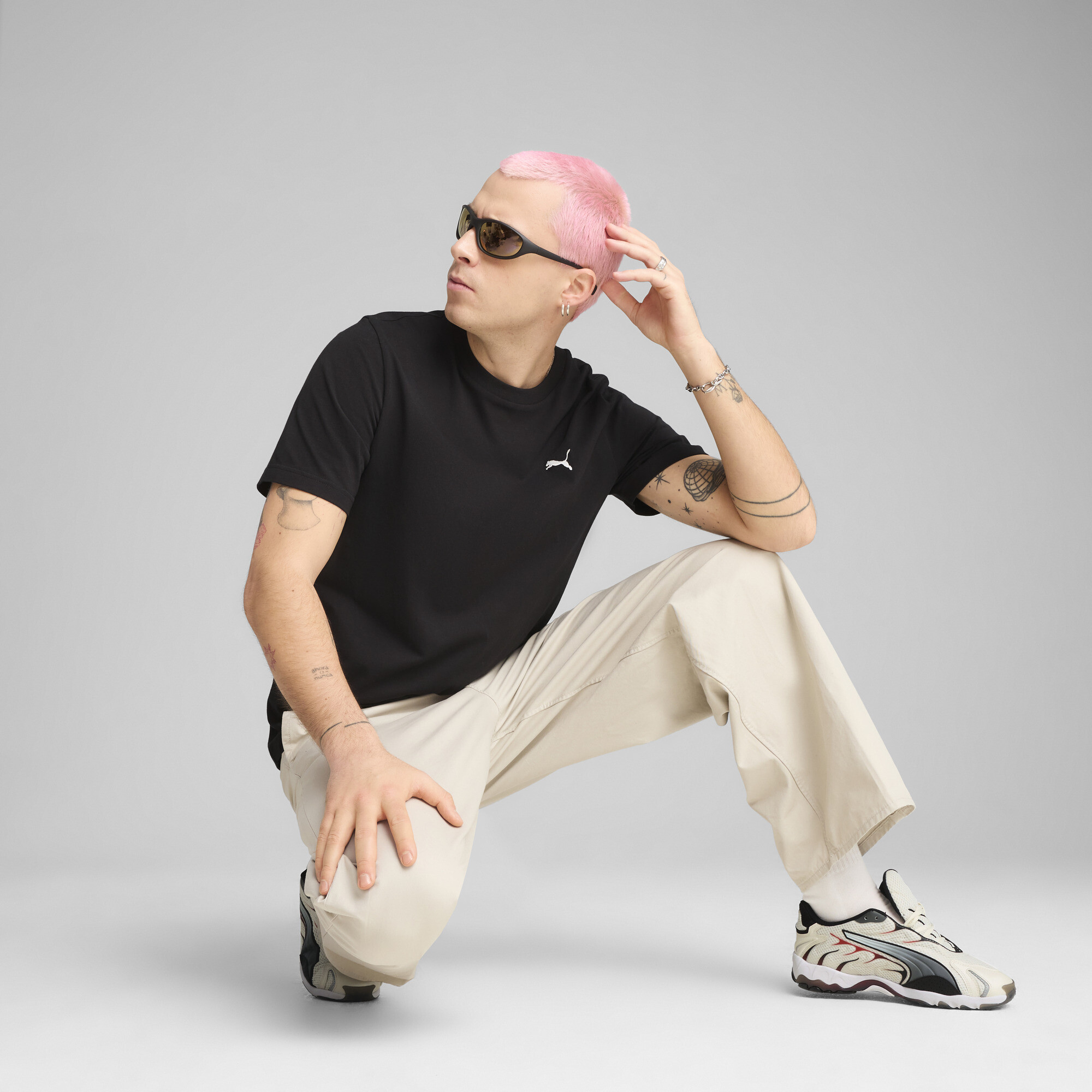 PUMA WARDROBE ESS T-shirt voor Heren, Zwart, Maat L thumbnail 4