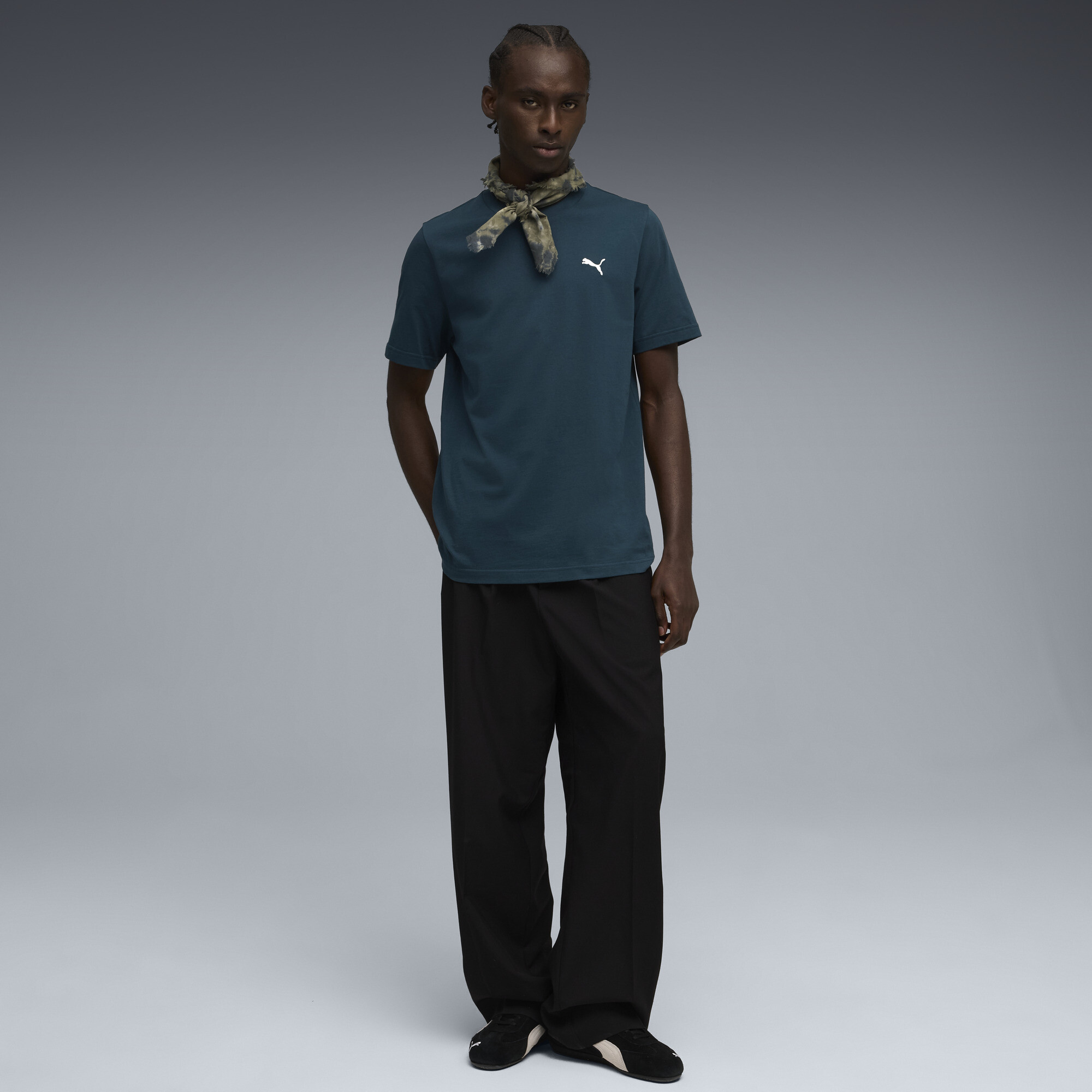 PUMA WARDROBE ESS T-shirt voor Heren, Groen, Maat M thumbnail 4