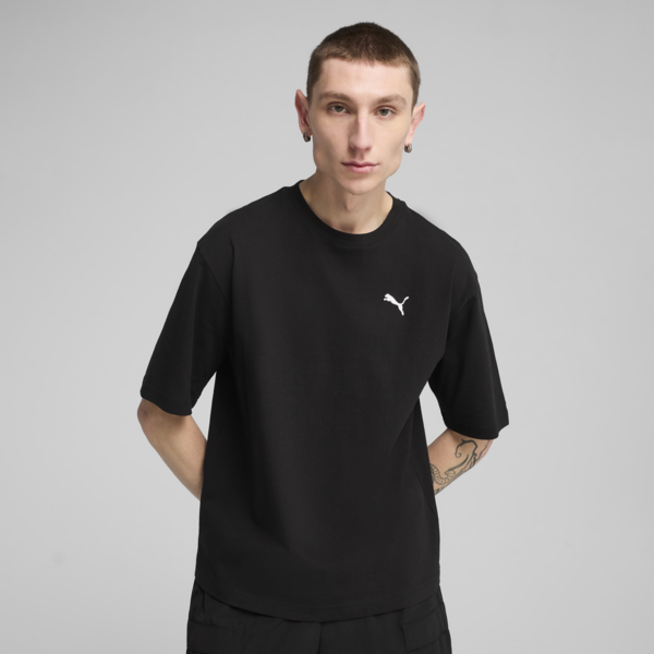 WARDROBE ESS Boxy Tee Men, PUMA Black, large-MEX