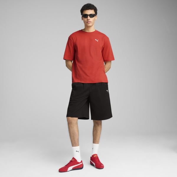 WARDROBE ESS Boxy Tee Men, Red Fire, large-MEX