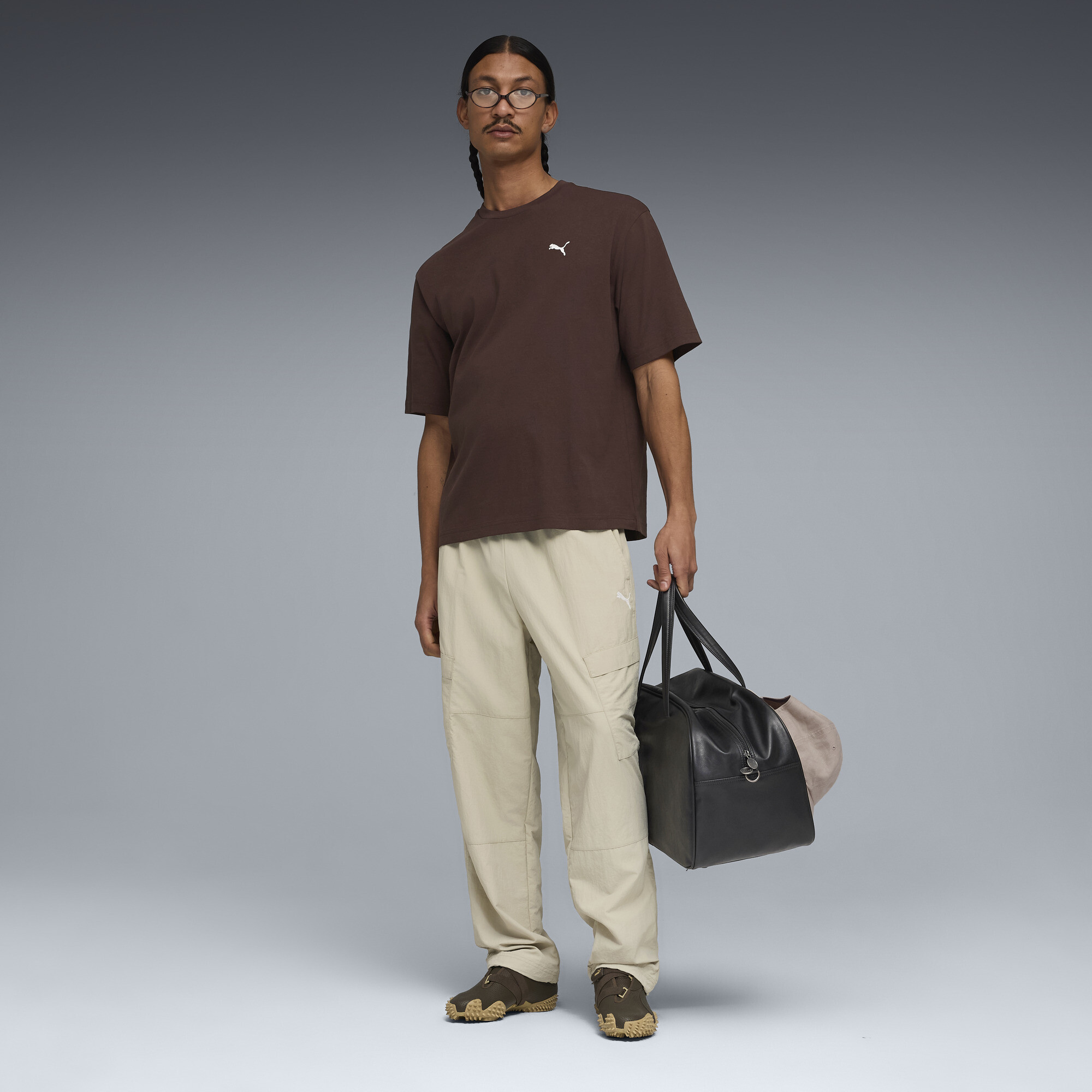 PUMA WARDROBE ESS Boxy T-shirt voor Heren, Bruin, Maat XL thumbnail 4