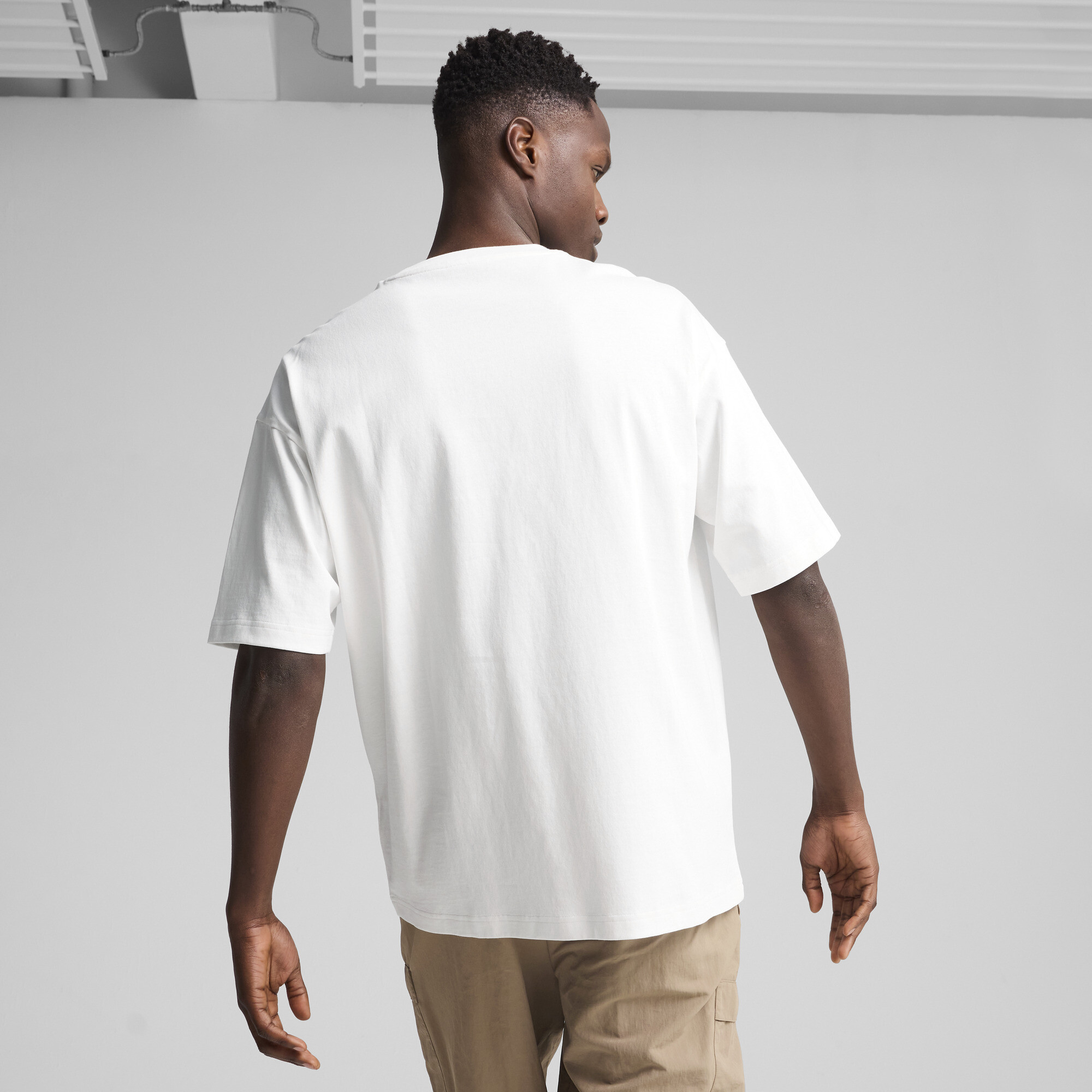 PUMA WARDROBE ESS Oversized T-shirt voor Heren, Wit, Maat S thumbnail 5