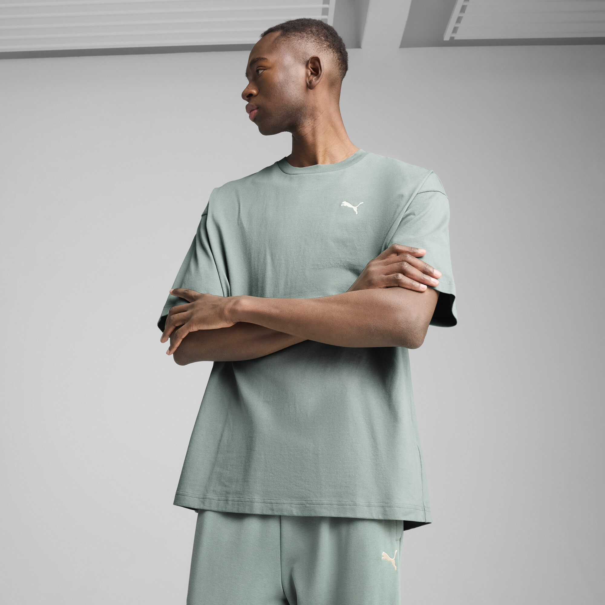 Футболка WARDROBE ESS Oversized Tee Men | Цвет: Зеленый | Green