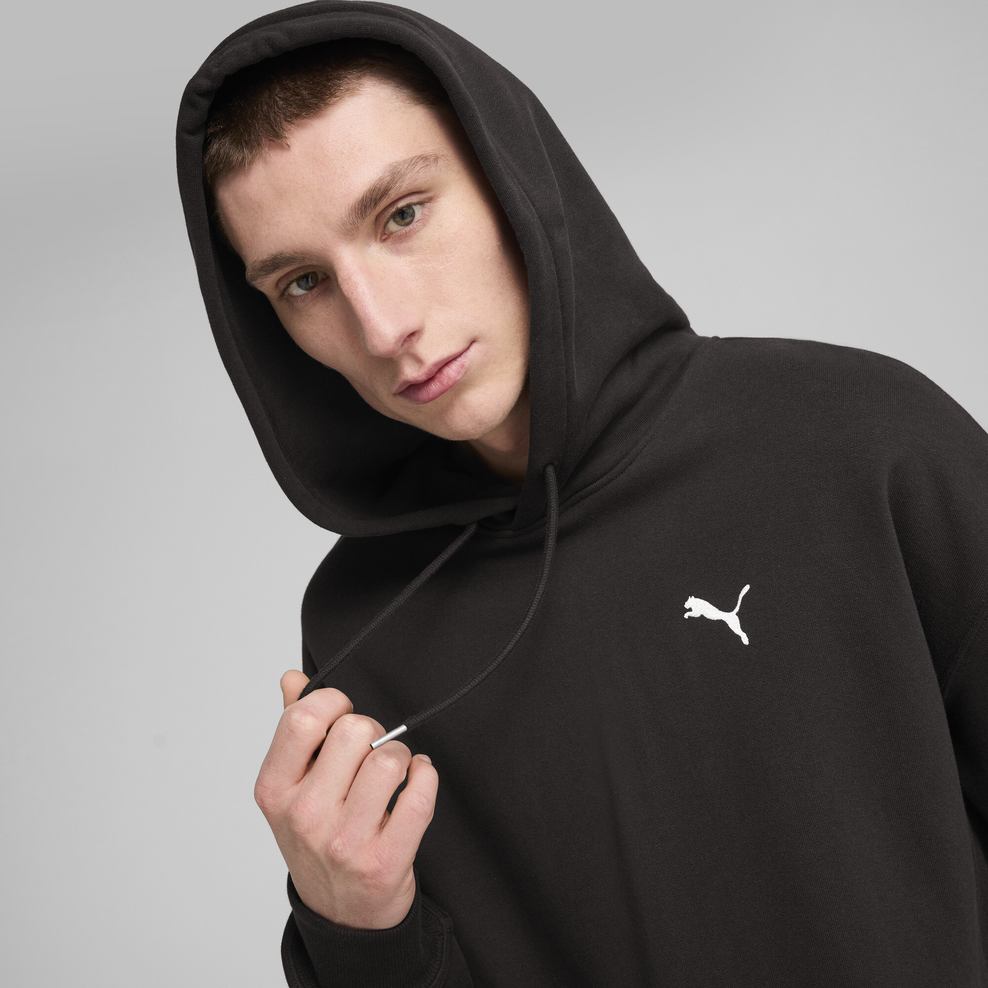 PUMA WARDROBE ESS Relaxed hoodie voor Heren, Zwart, Maat XL thumbnail 7